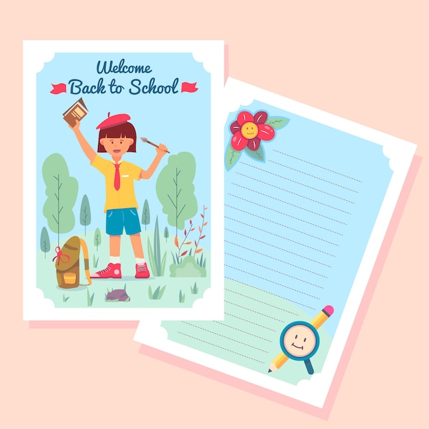 Back to school card template