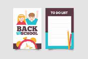 Free vector back to school card template