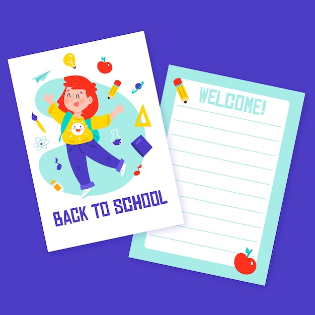 Free vector back to school card template