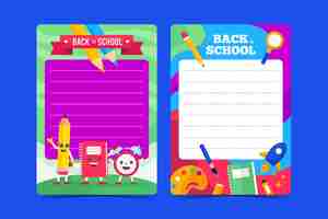 Free vector back to school card template