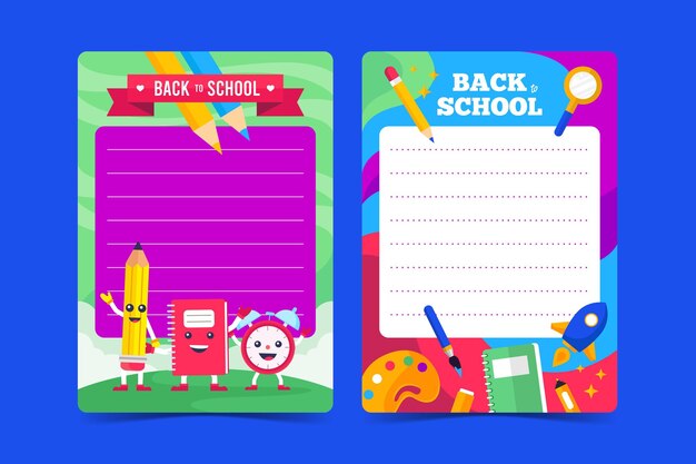 Back to school card template