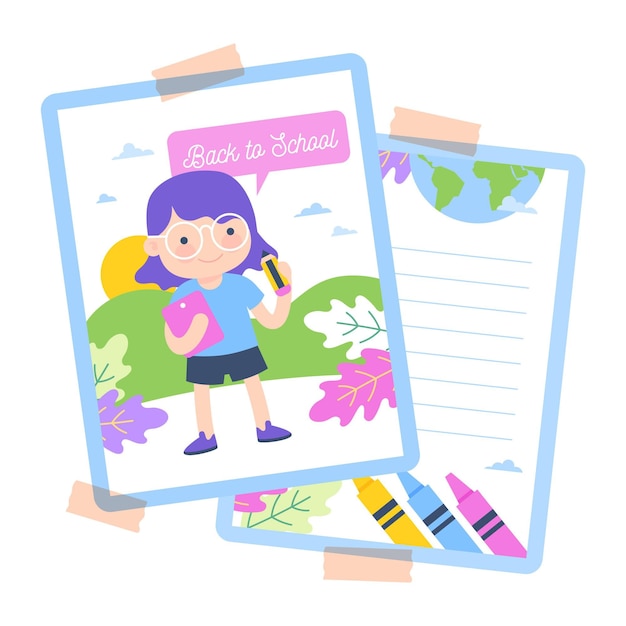 Back to school card template