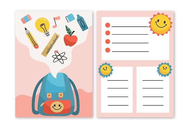 Free vector back to school card template