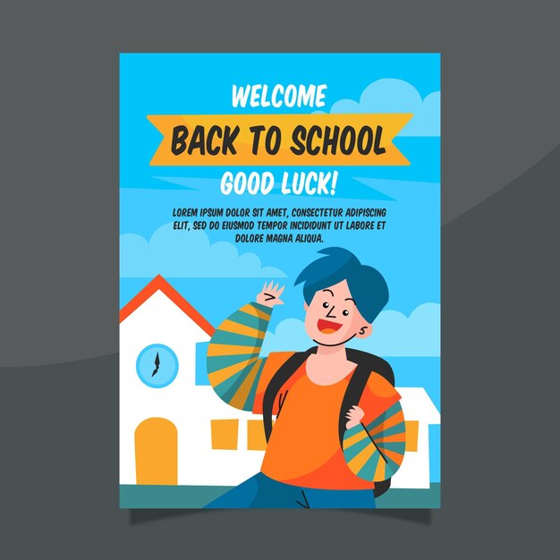 Back to school card template