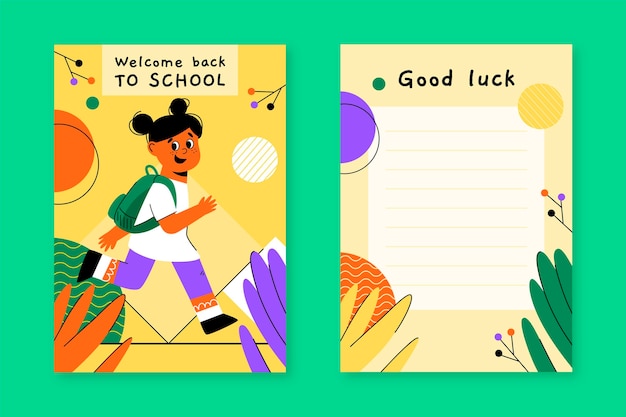 Back to school card template