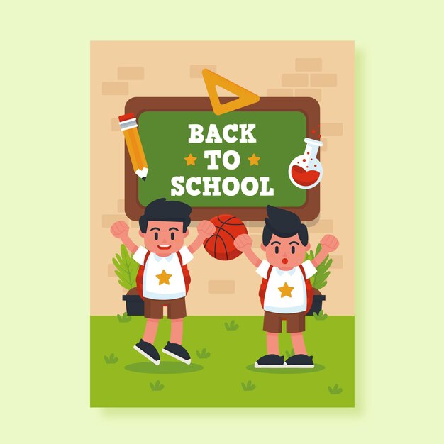 Back to school card template