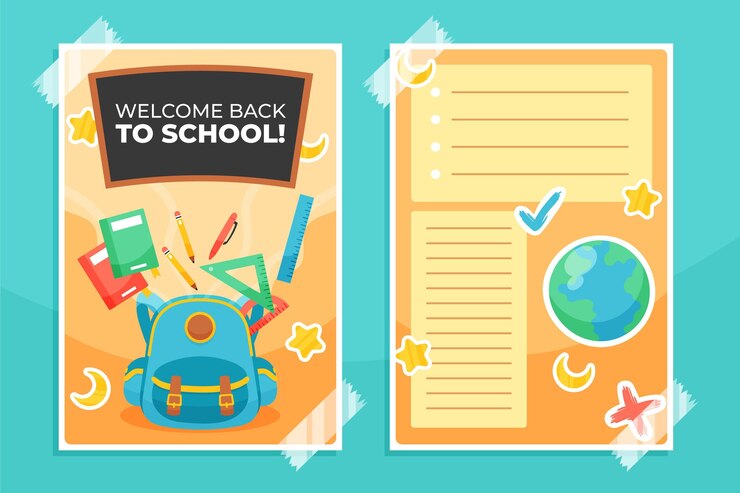 Free Vector back to school card template