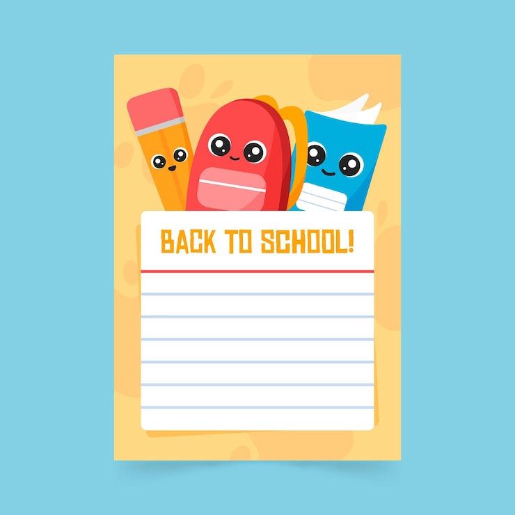 Free Vector back to school card template