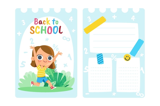 Back to school card template