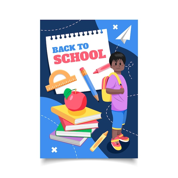 Back to school card template