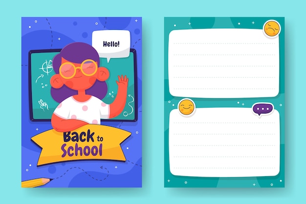 Free vector back to school card template