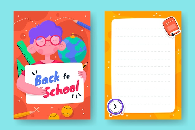 Back to school card template