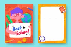 Free vector back to school card template