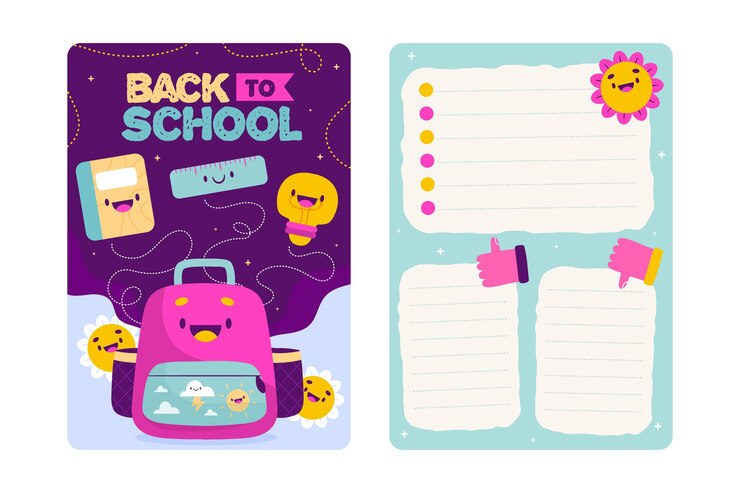 Free Vector back to school card template