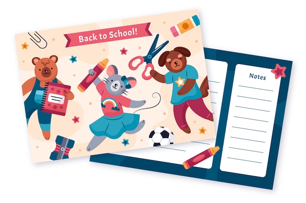 Free vector back to school card template