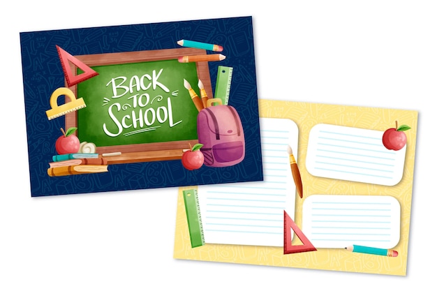 Free vector back to school card template