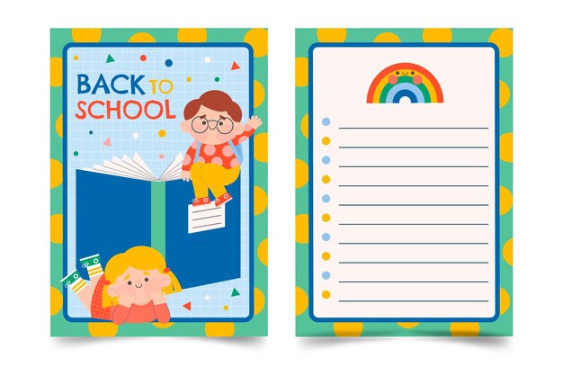Back to school card template