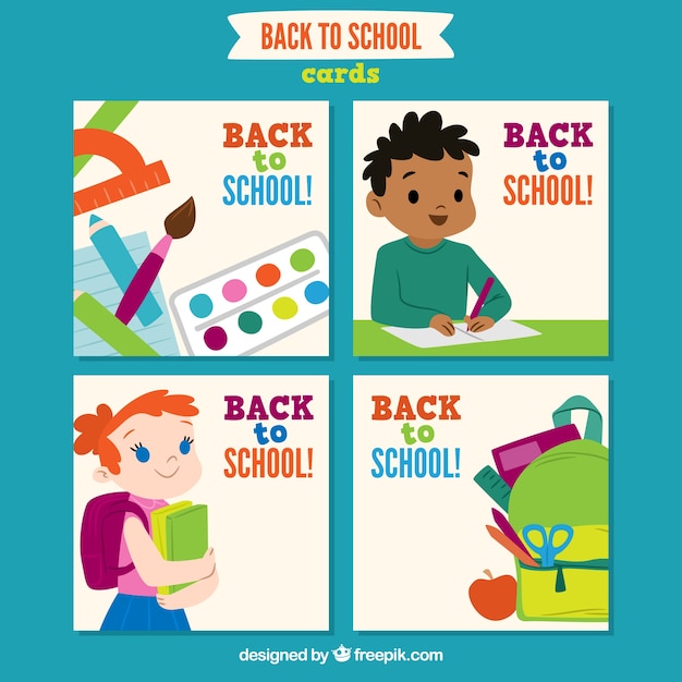 Back to school cards collection