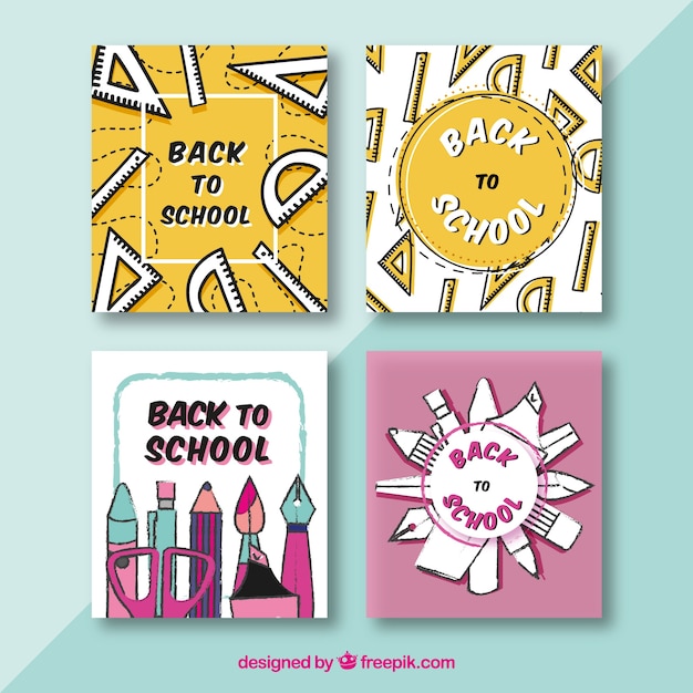 Back to school cards collection