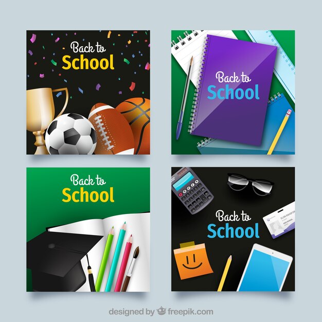 Back to school cards collection