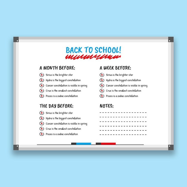 back to school chalkboard checklist