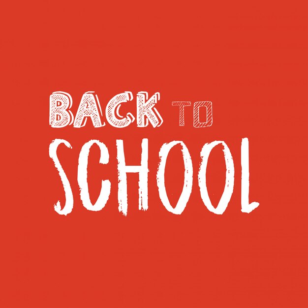 Back to School design element with orange background vector 