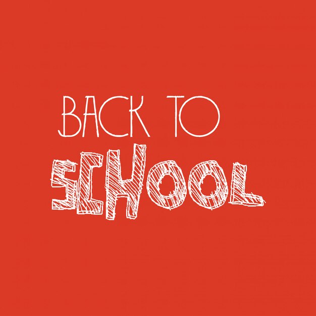 Back to School design with orange background vector