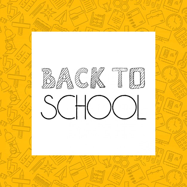 Free vector back to school design with yellow background vector