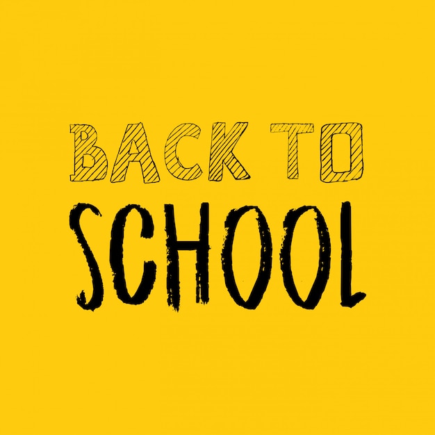 Back to School design with yellow background vector 