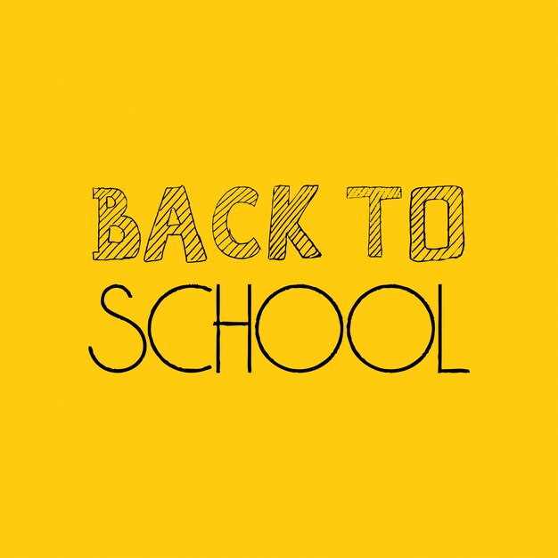 Back to School design with yellow background vector 