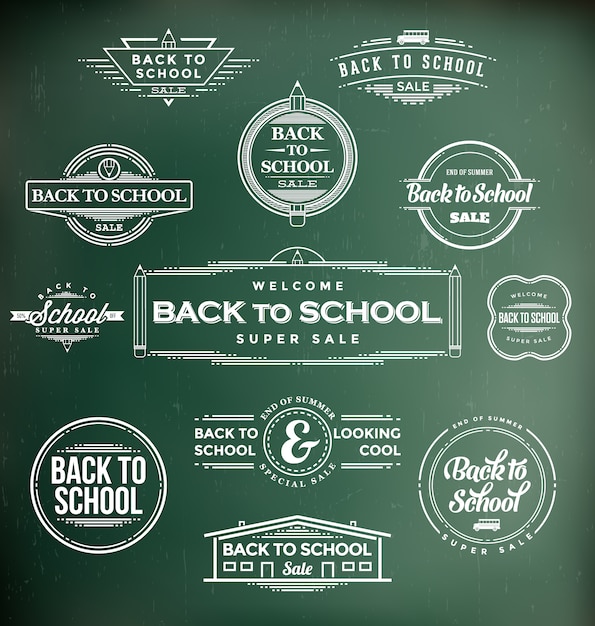 Free vector back to school designs