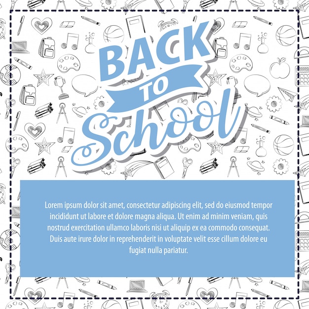 Free vector back to school different school elements illustration