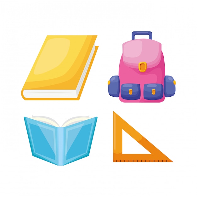 Free vector back to school element collection