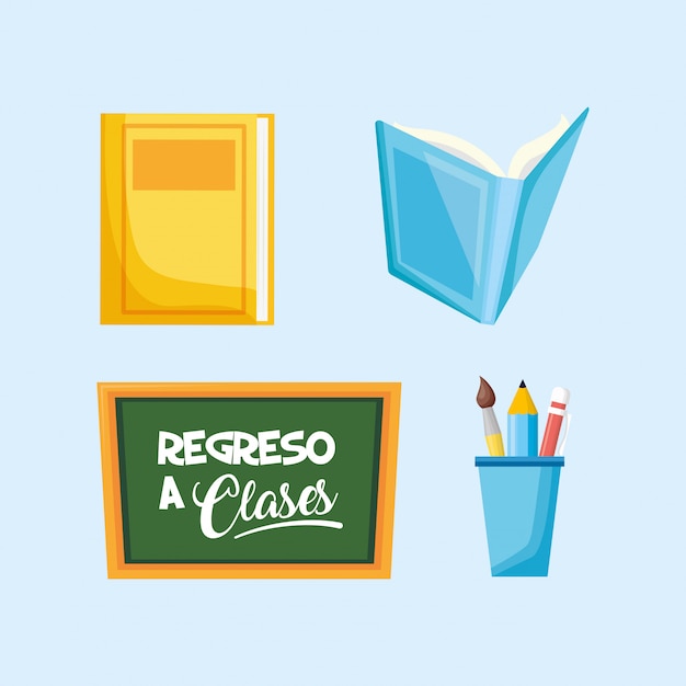 Free vector back to school element collection