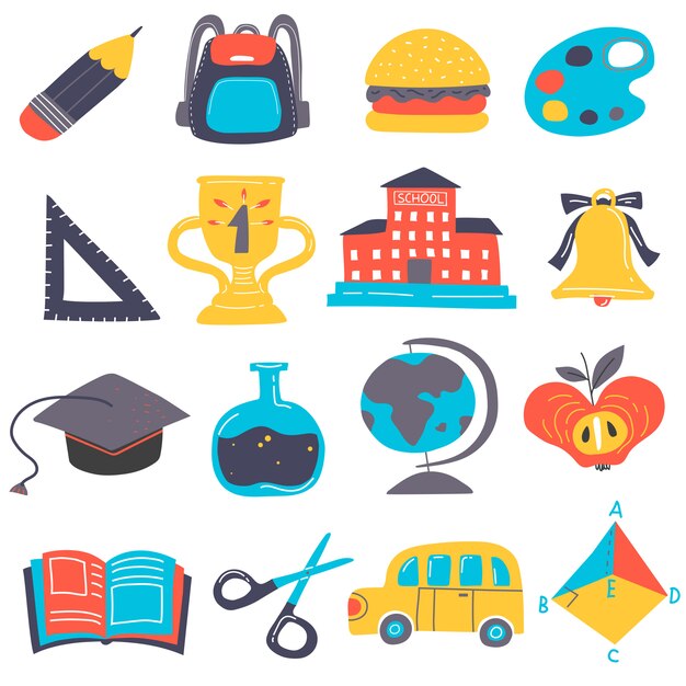 Back To School element set