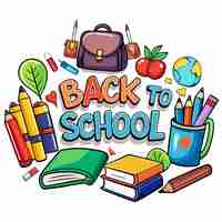 Free vector back to school fun illustration