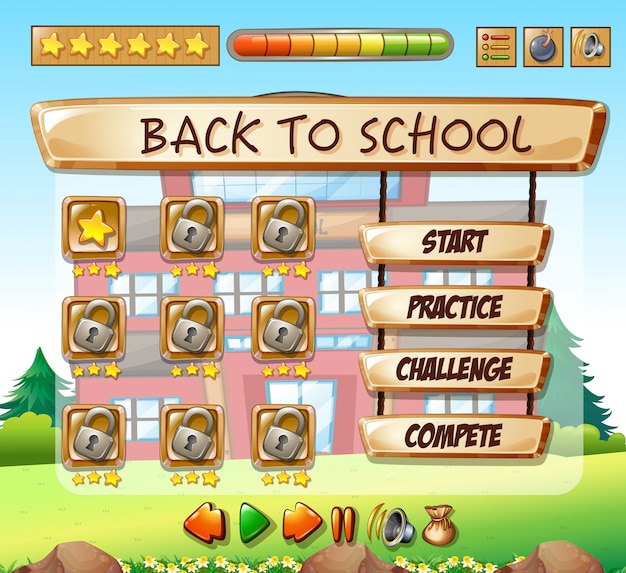 Back to school game template