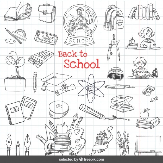 Back to school icons set