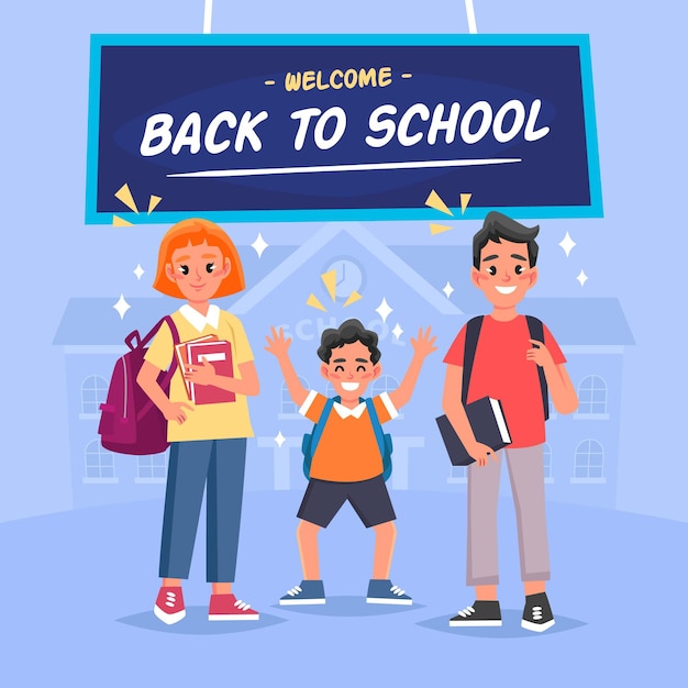 Back to School Illustration | Free Vector Download