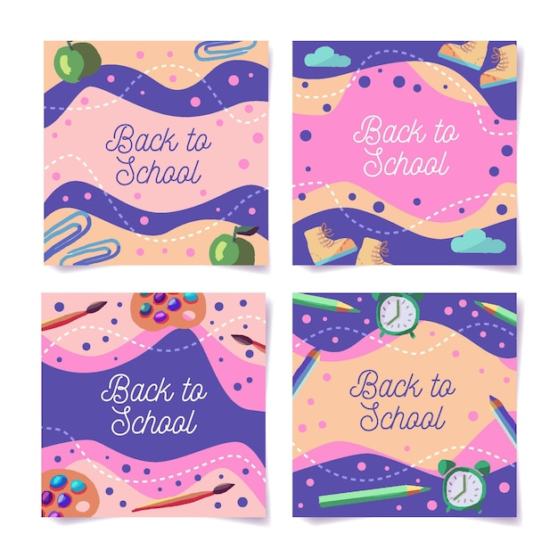 Back to school  instagram post template