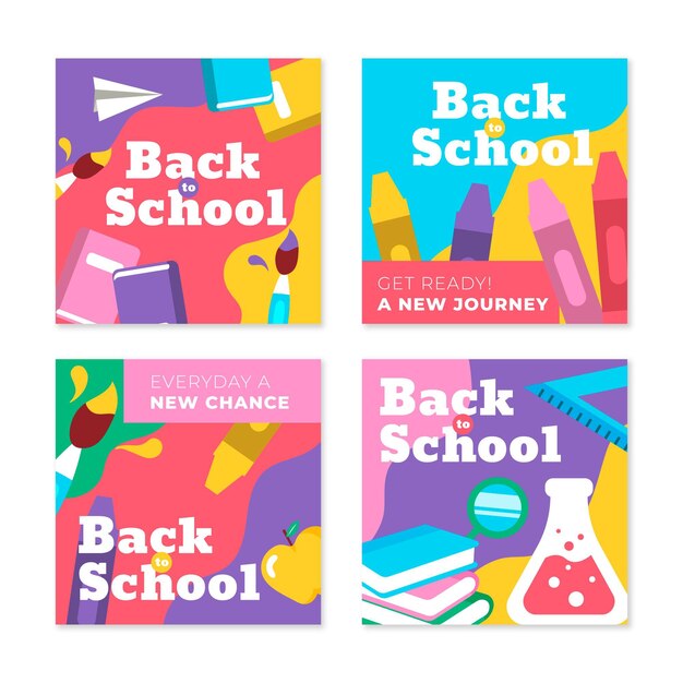 Back to school instagram posts collection