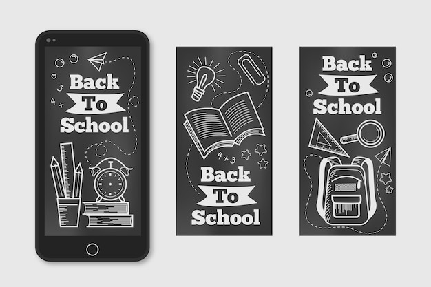 Back to school instagram stories blackboard idea