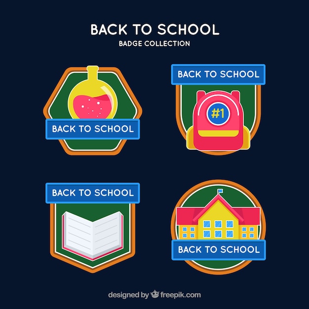 Back to school label collection