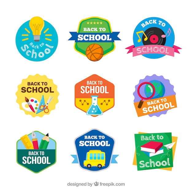 Back to school labels collection