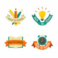 Free vector back to school labels collection