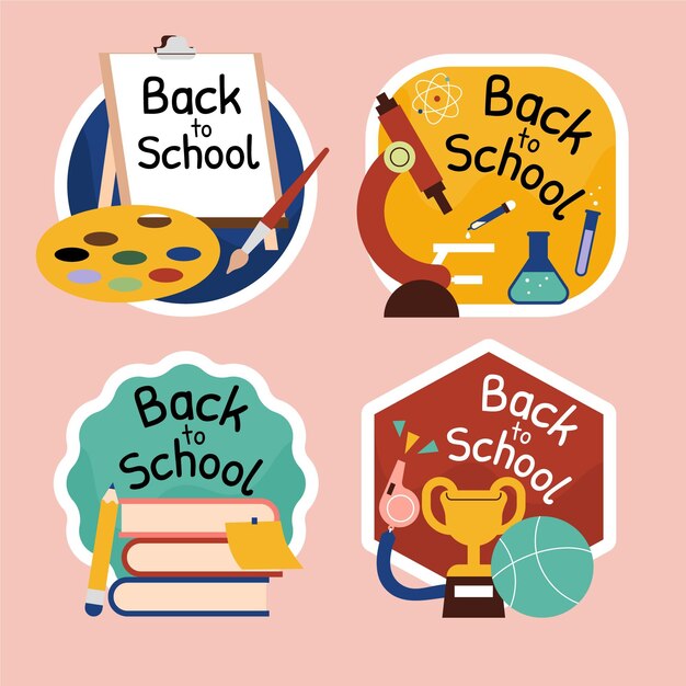 Back to school labels collection