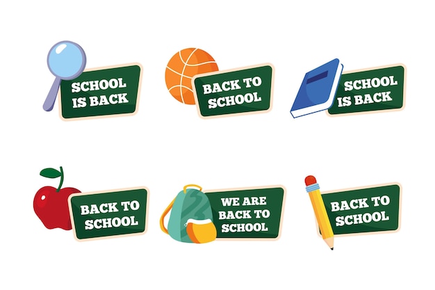 Back to school labels pack