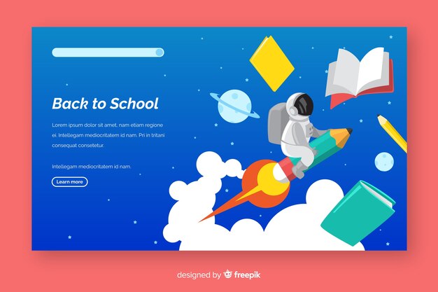 Back to school landing page template