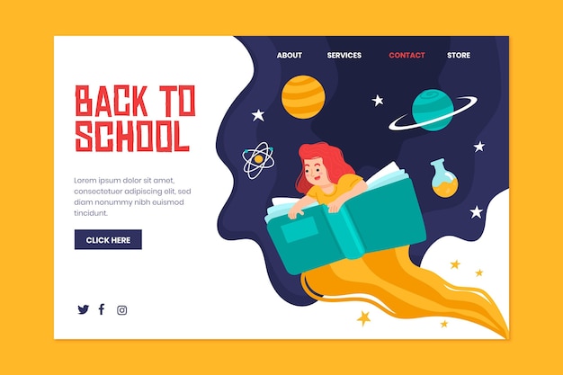 Back to school landing page theme