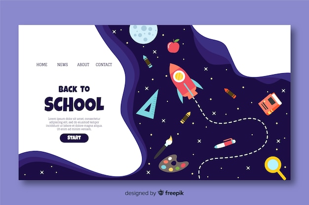 Back to school landing page